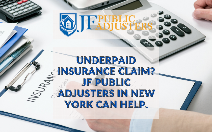 Underpaid Insurance Claim? JF Public Adjusters in New York and New Jersey Can Help
