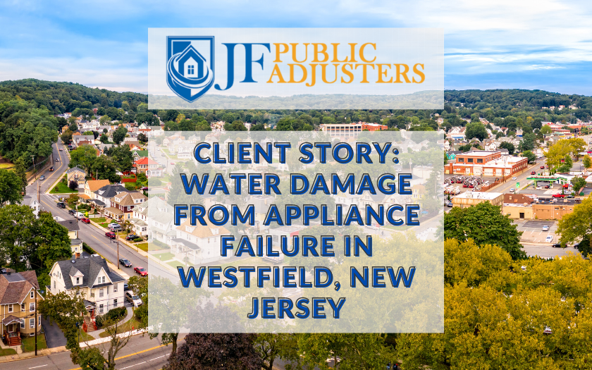 Client Story Water Damage from Appliance Failure in Westfield, New Jersey