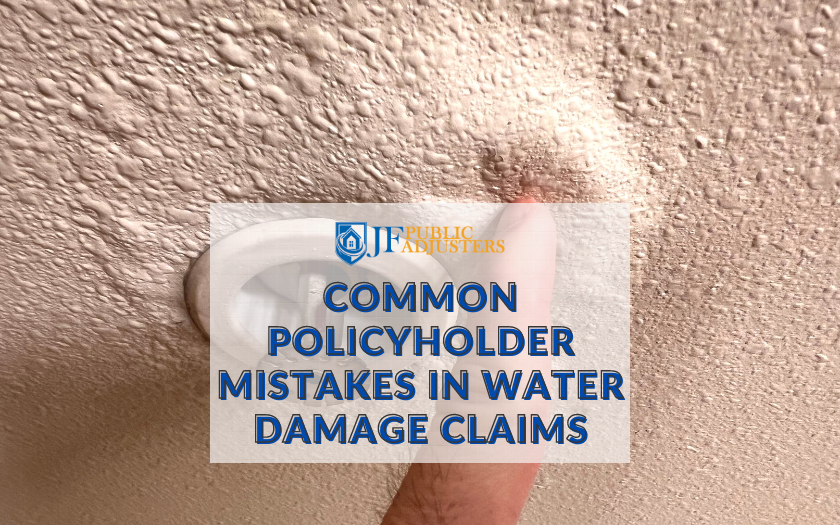Common policyholder mistakes in water damage claims