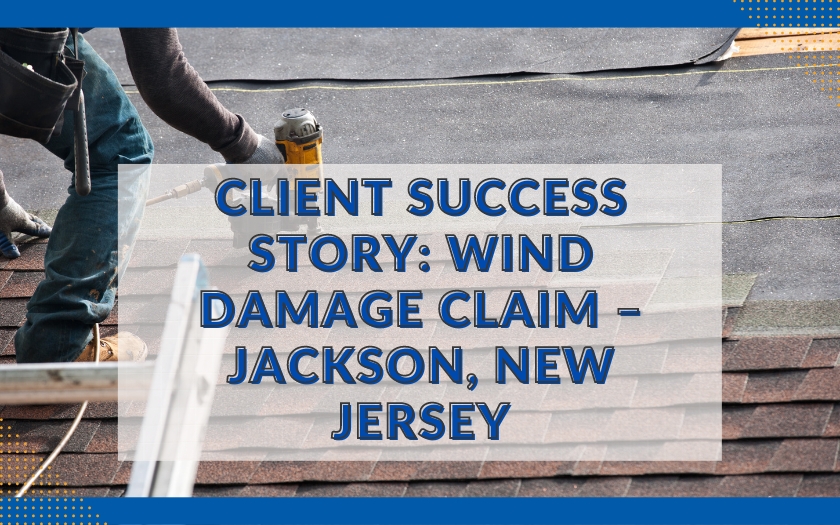 Client Success Story Wind Damage Claim – Jackson, New Jersey